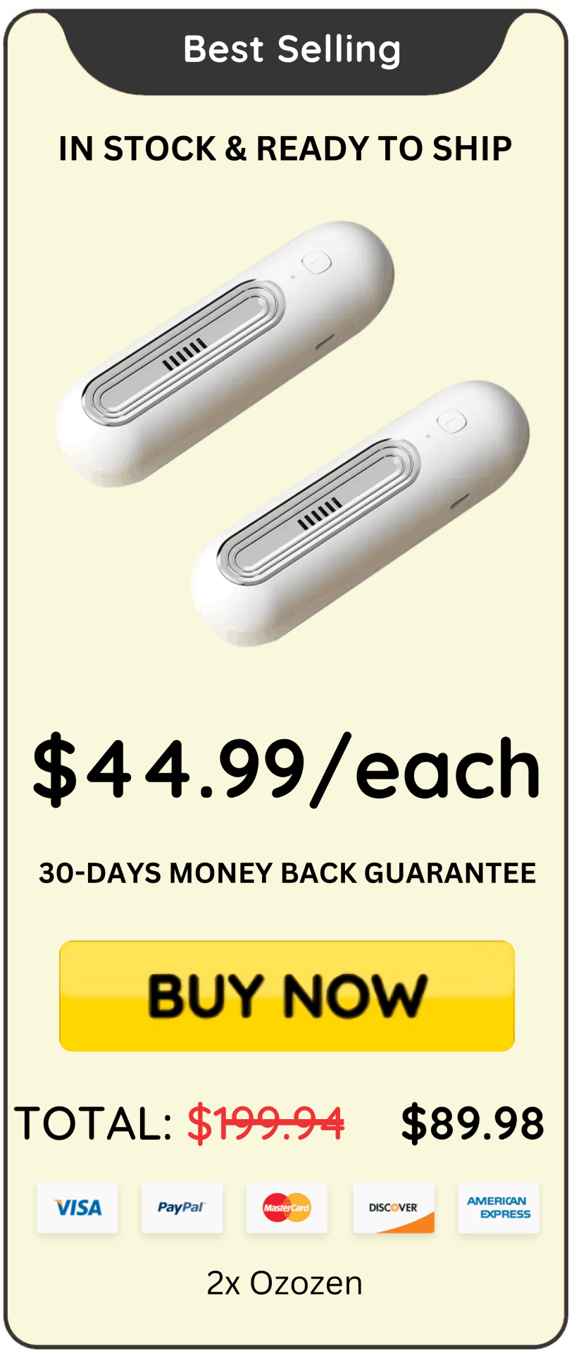 Ozozen offer price 