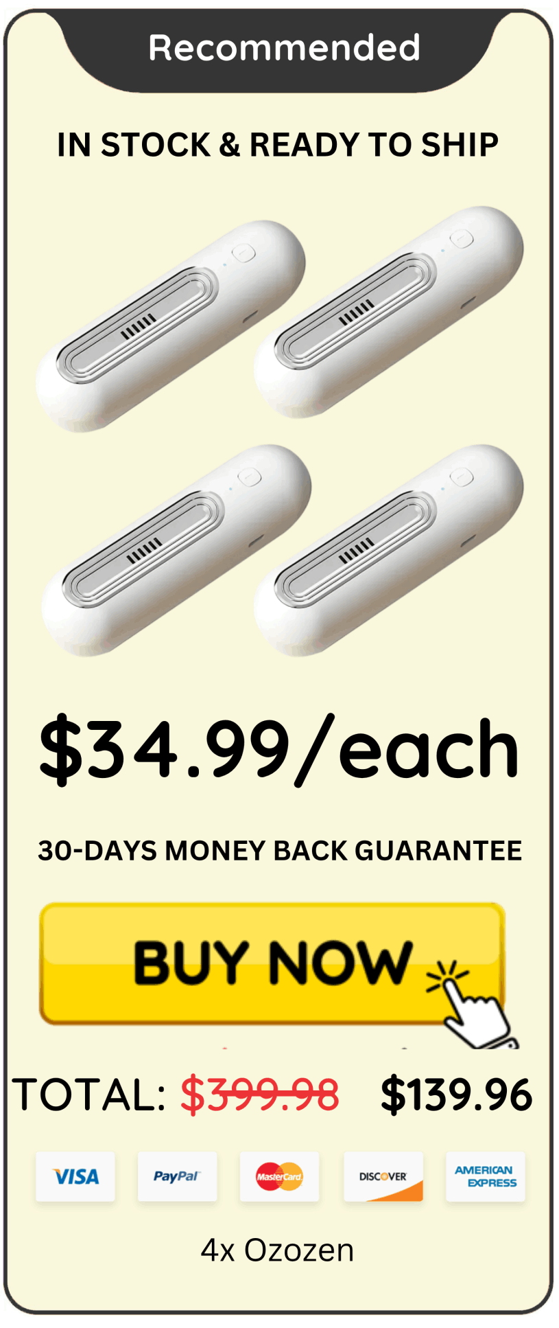 Ozozen offer price 